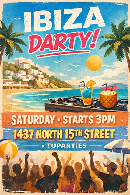IBIZA DARTY poster